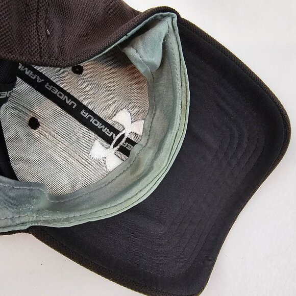 Under Armour Hat Mens Large Beige Tan Fitted Cap Baseball Casual Distressed Ha - Picture 9 of 10